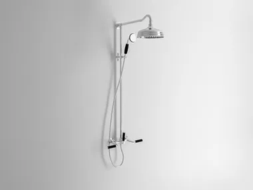DARK BLACK - Wall-mounted shower panel with overhead shower by Park Avenue - view 2